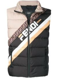 colour-block logo padded gilet at Farfetch